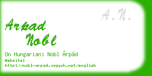 arpad nobl business card