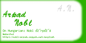 arpad nobl business card